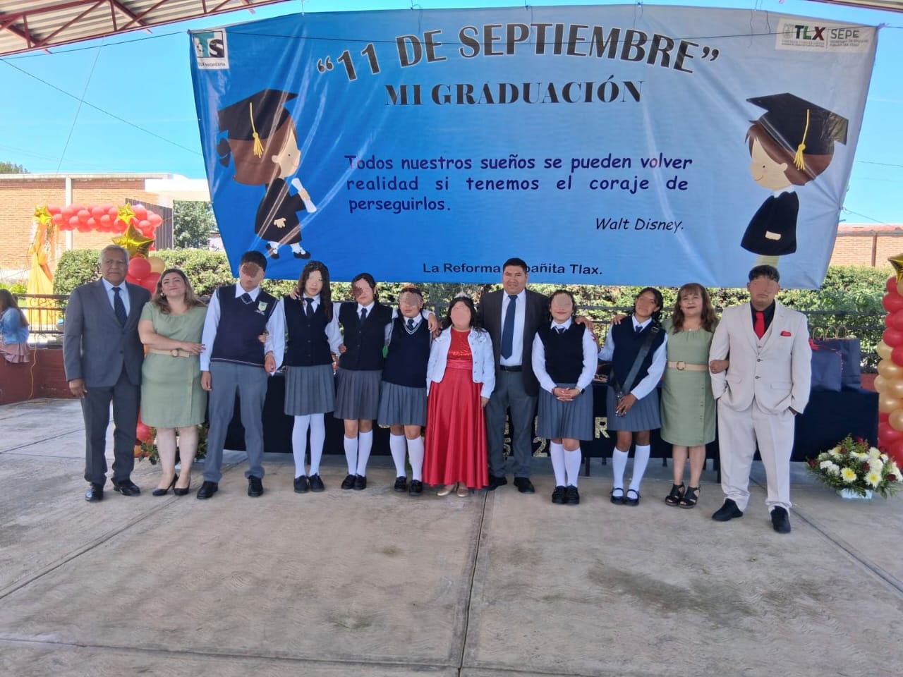 Fin de curso de la Telesecundaria 11 de Septiembre de Españita